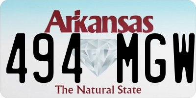 AR license plate 494MGW