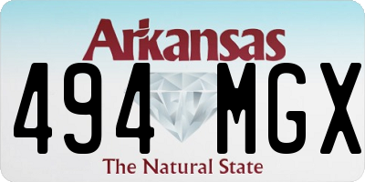 AR license plate 494MGX