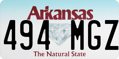 AR license plate 494MGZ
