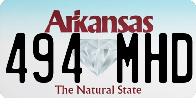 AR license plate 494MHD