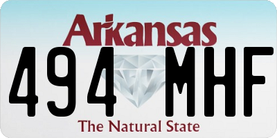 AR license plate 494MHF