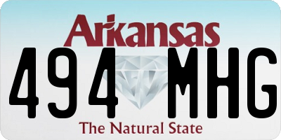 AR license plate 494MHG