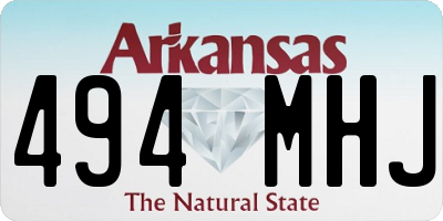 AR license plate 494MHJ