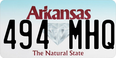AR license plate 494MHQ