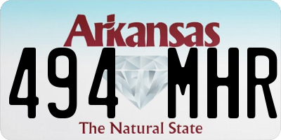AR license plate 494MHR