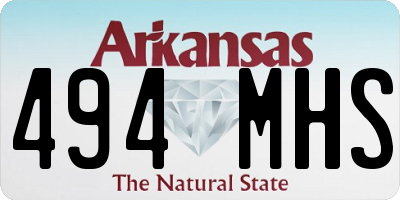 AR license plate 494MHS