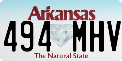 AR license plate 494MHV