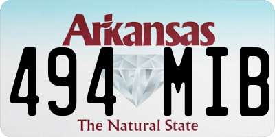 AR license plate 494MIB