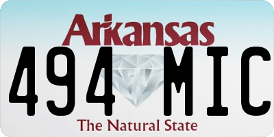 AR license plate 494MIC