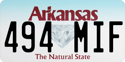AR license plate 494MIF