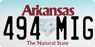 AR license plate 494MIG