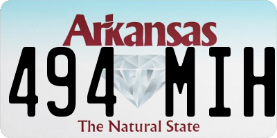 AR license plate 494MIH
