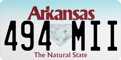AR license plate 494MII