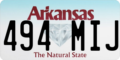 AR license plate 494MIJ