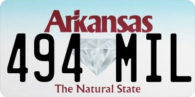 AR license plate 494MIL