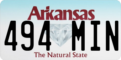 AR license plate 494MIN
