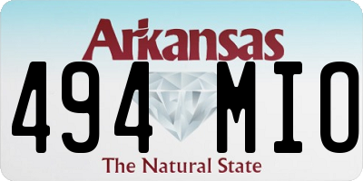 AR license plate 494MIO