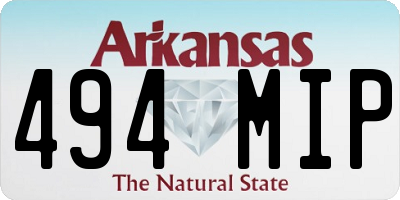 AR license plate 494MIP