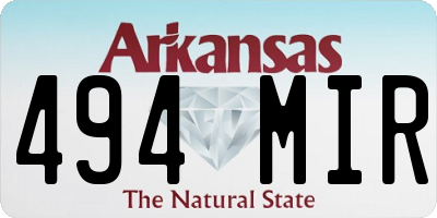 AR license plate 494MIR