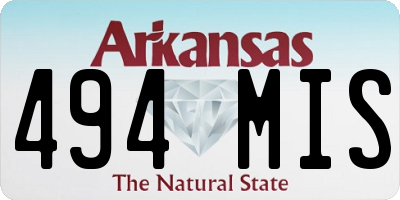 AR license plate 494MIS