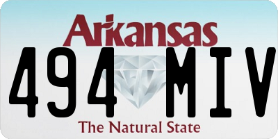 AR license plate 494MIV
