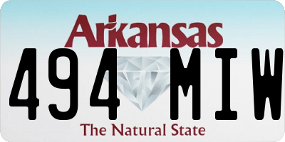 AR license plate 494MIW