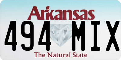 AR license plate 494MIX