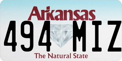 AR license plate 494MIZ
