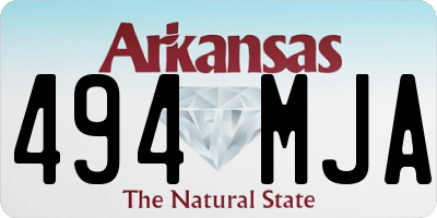 AR license plate 494MJA