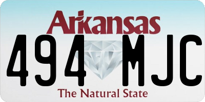 AR license plate 494MJC