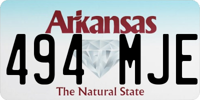 AR license plate 494MJE