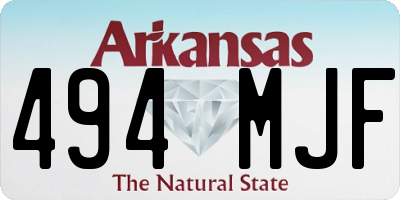 AR license plate 494MJF