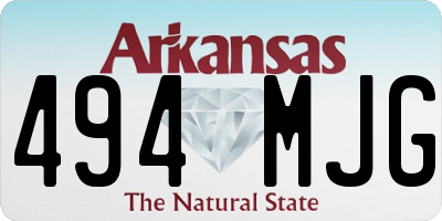 AR license plate 494MJG