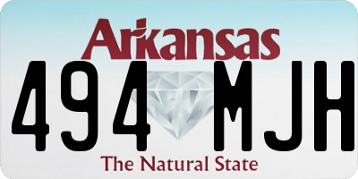 AR license plate 494MJH