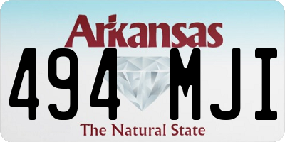 AR license plate 494MJI