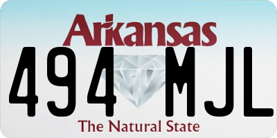 AR license plate 494MJL