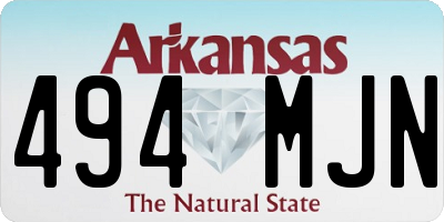 AR license plate 494MJN