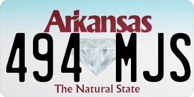 AR license plate 494MJS