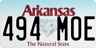AR license plate 494MOE