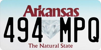 AR license plate 494MPQ
