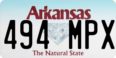 AR license plate 494MPX