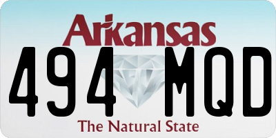 AR license plate 494MQD