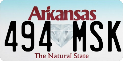 AR license plate 494MSK