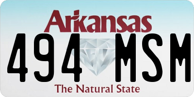 AR license plate 494MSM