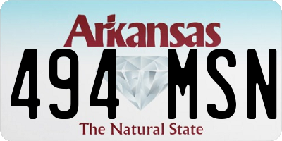 AR license plate 494MSN