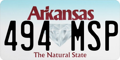 AR license plate 494MSP