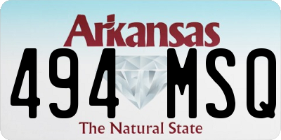 AR license plate 494MSQ