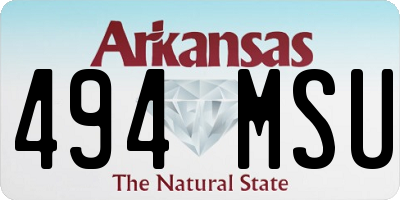 AR license plate 494MSU