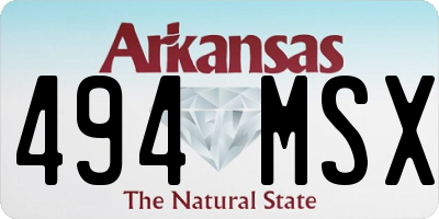 AR license plate 494MSX