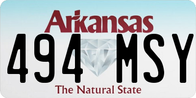AR license plate 494MSY
